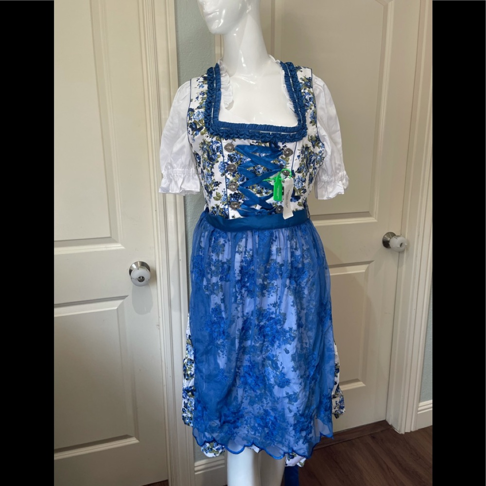 COPY - Edi Edelnice trachtenmode Bavarian women midi dress size 42 3 piece dress